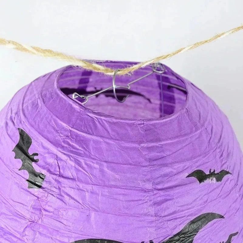 Halloween Paper Lanterns Halloween Party Decoration Pumpkin Lantern Spider Bat Skeleton Lantern for Home Outdoor Party Decor 8in Oasis Select