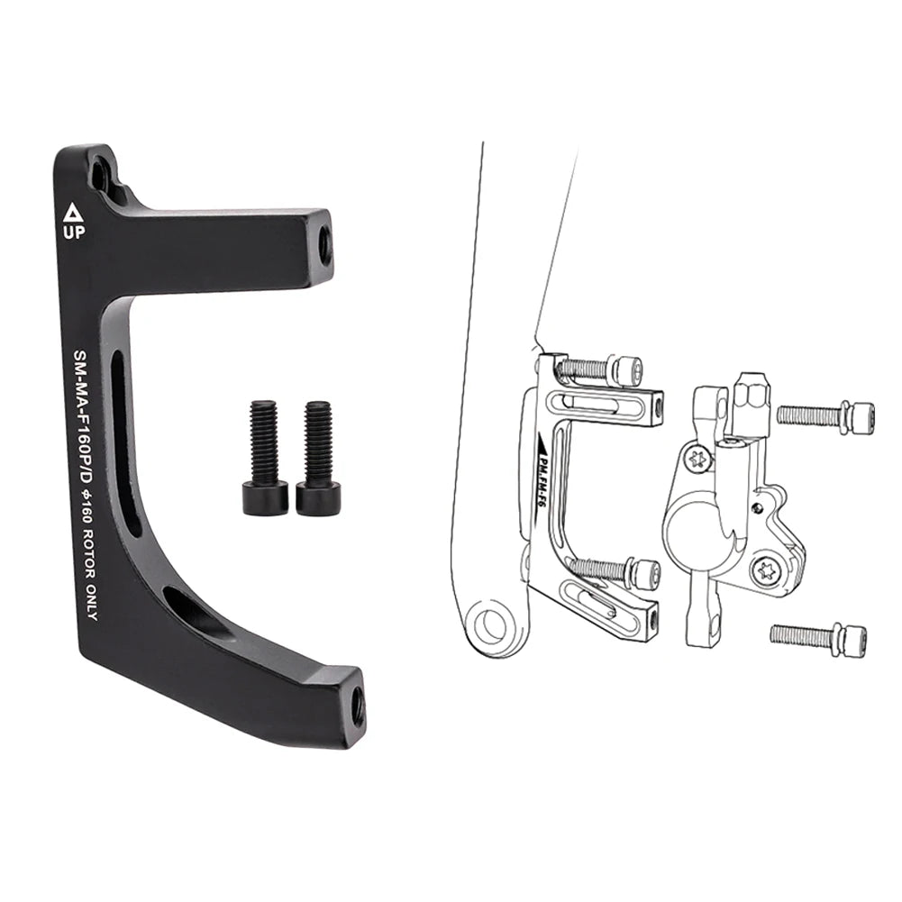 Road Bike Disc Brake Adapter Flat Mount to Post Mount Compatible with 140MM and 160MM Discs Maximum Performance Oasis Select front 160MM