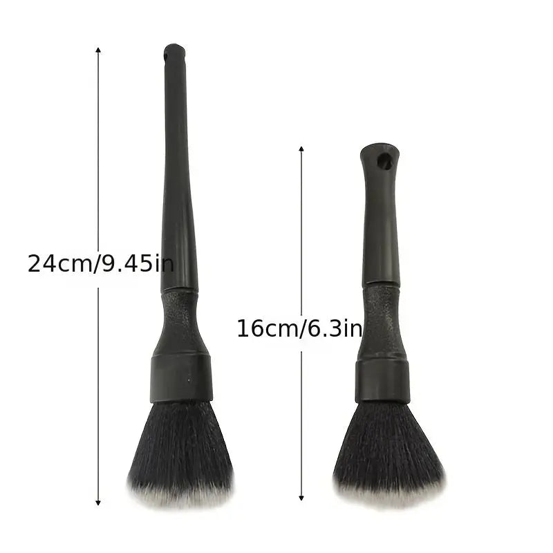 2 Pcs Car Interior Dust Sweeping Soft Brush Car Washing Tool Keyboard Gap Car Dust Brush out Trend Cleaning Brush Oasis Select Black
