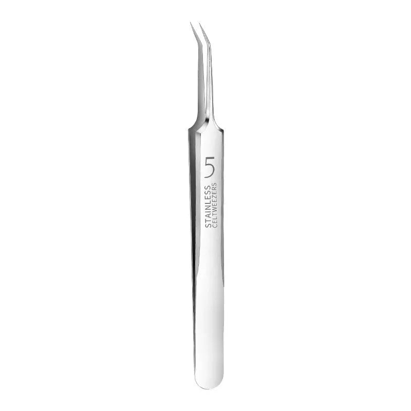 German Ultra-fine No. 5 Cell Pimples Blackhead Clip Tweezers Beauty Salon Special Scraping & Closing Artifact Acne Needle Tools Oasis Select Oblique clip