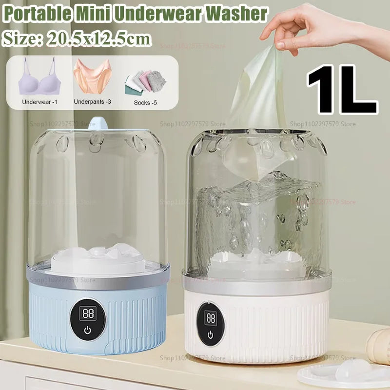 URGGU Portable Mini Washing Machine | Cordless Travel Washer