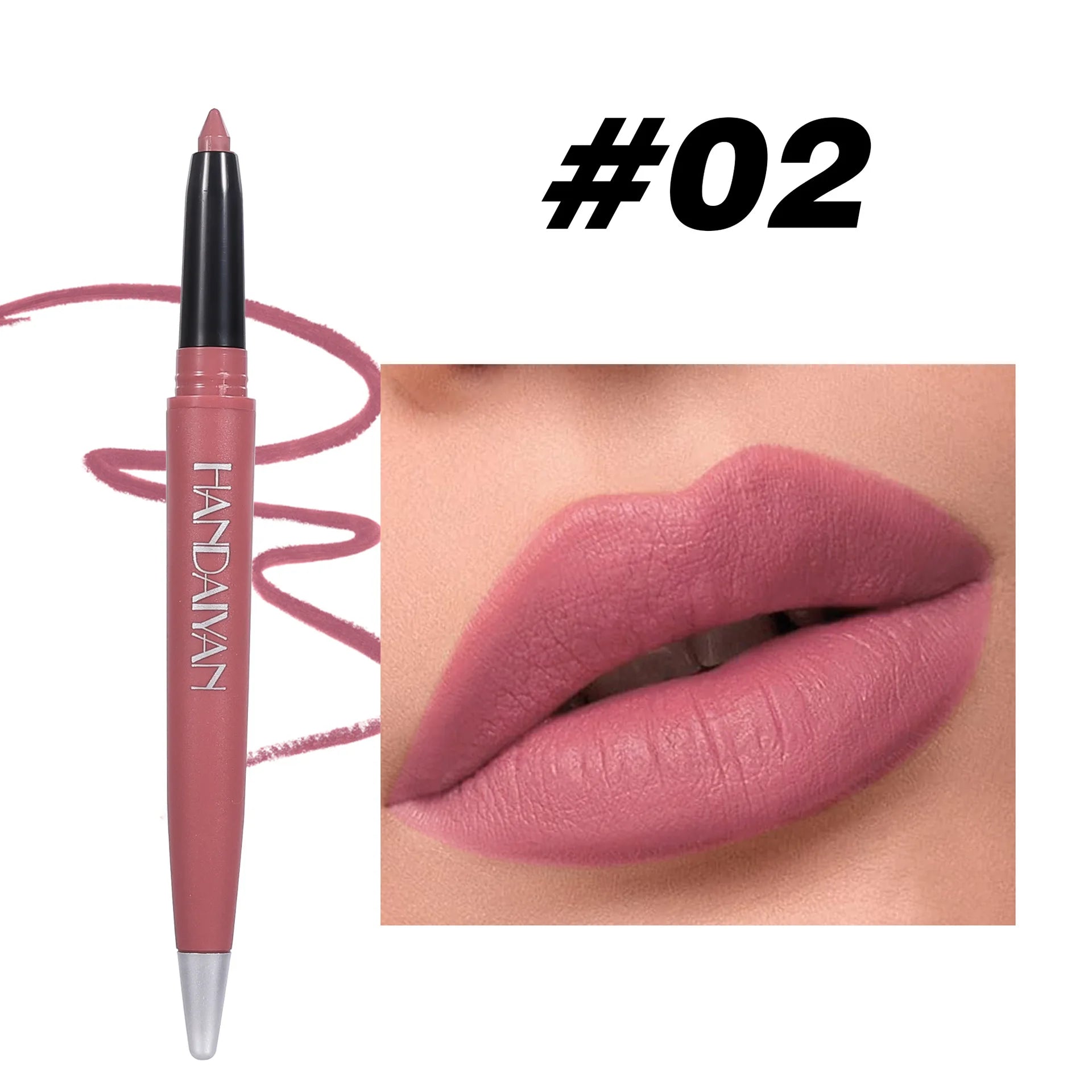 Handaiyan 6-Color Matte Lip Liner Set – Waterproof & Long-Lasting Lip Liner Set Oasis Select 02