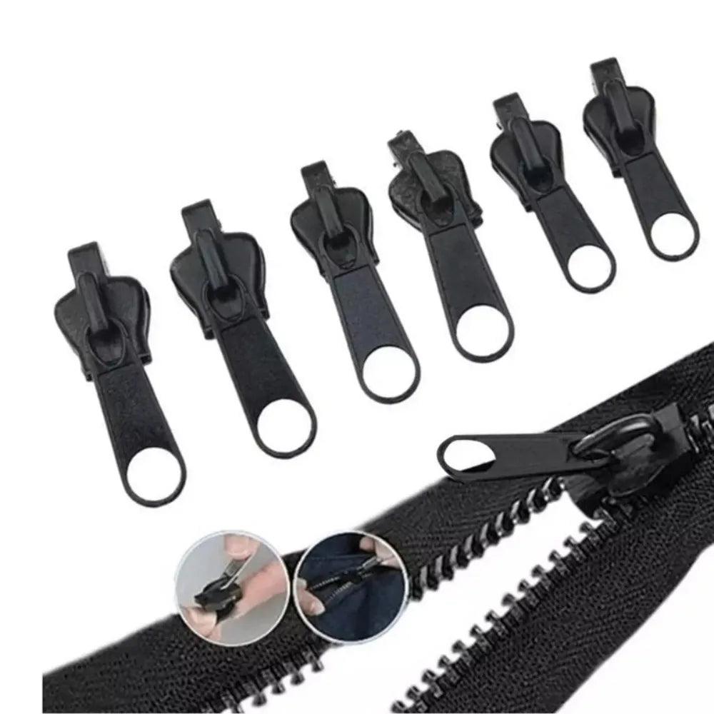 6-Piece Replacement Zipper Sliders – 3 Sizes DIY Bag Repair