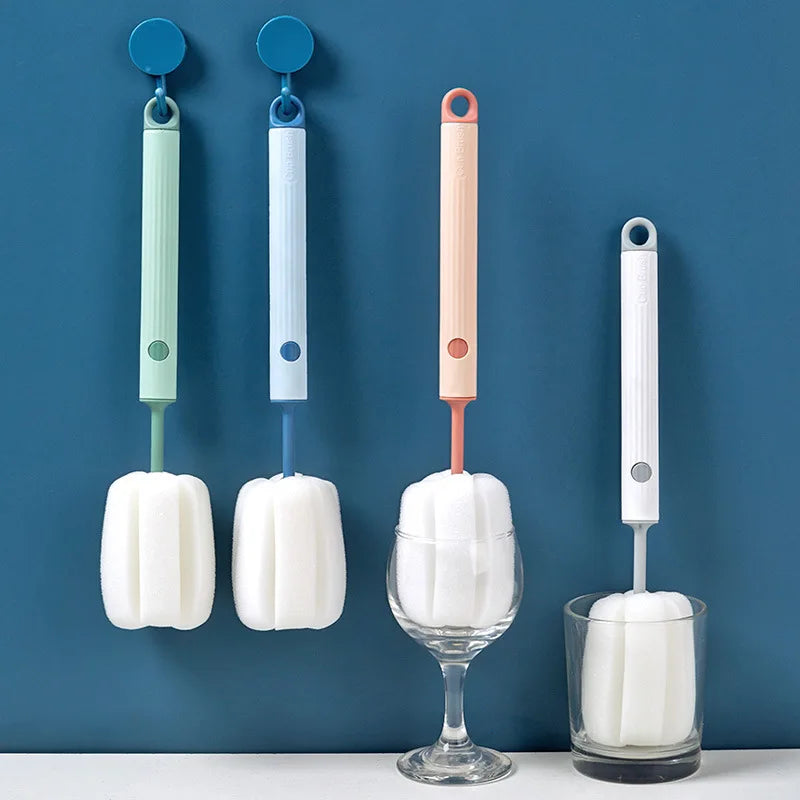 1pcs Sponge Cup Brush Detachable Cleaning Household Bottle Brush Long Handle Insulated Cup for Removing Tea Stains Oasis Select