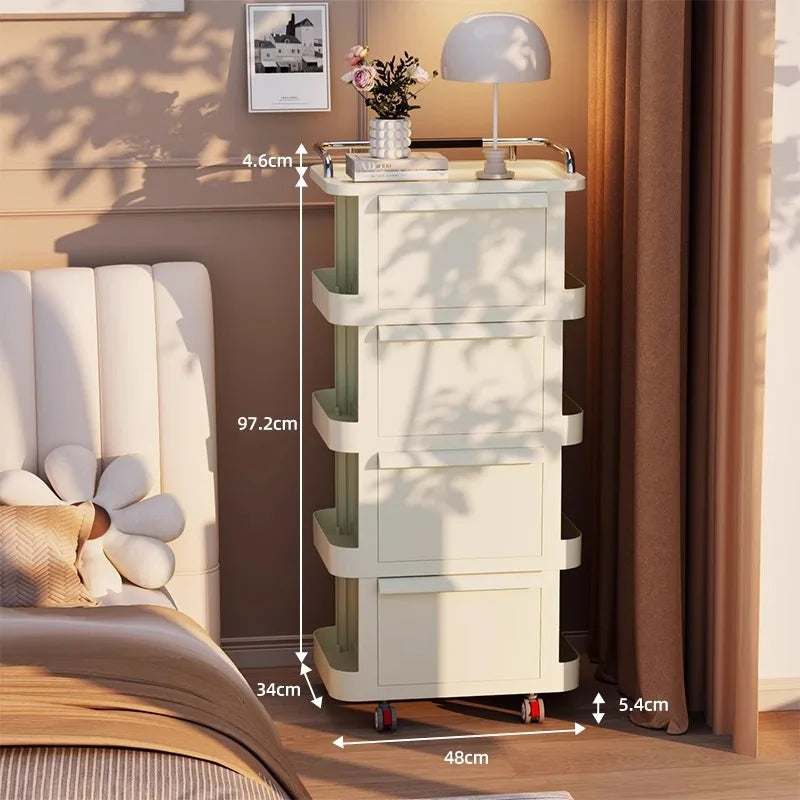 Multi-functional Household trolley rack drawer storage cabinet Durable cabinet seasoning rack Oasis Select 4th floor