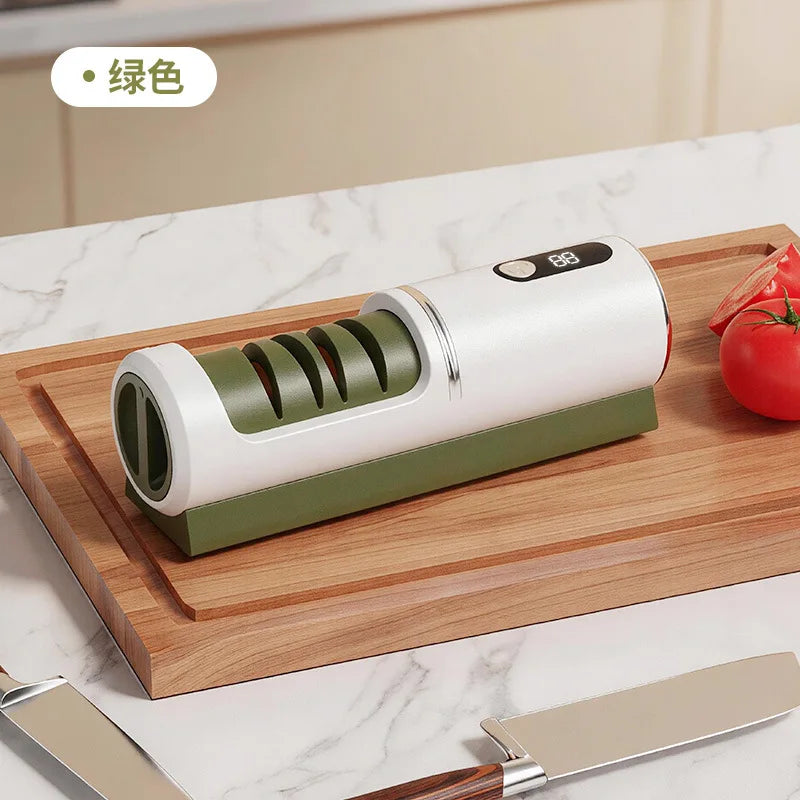 USB Electric Knife Sharpener – Auto Mini Kitchen Grinder