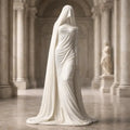 Robe Faceless Woman Statue Minimalist European Sculpture Elegant Floor Decor Ornament For Hall Villa Gallery Art Display Gift Oasis Select Pearl White