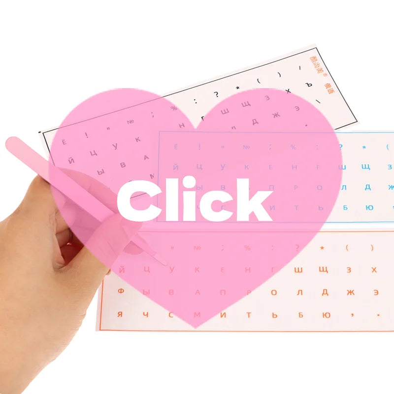 [Russian Language] Tear-Off Film Keyboard Sticker Desktop Laptop Key Sticker Single Film Universal Side Engraving Sticker Oasis Select