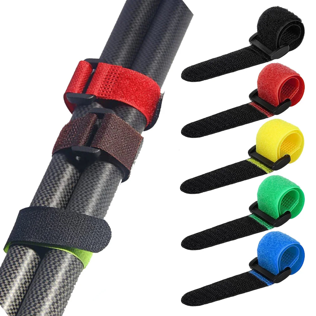 10/20PCs Fishing Rod Tie Strap - Hook & Loop Suspender Fastener for Outdoor Fishing Tools 7.87IN Oasis Select