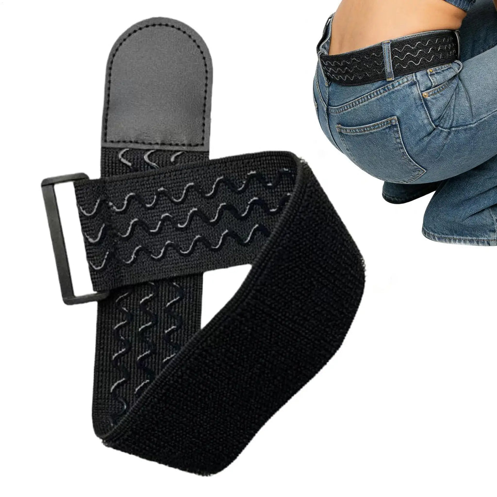 No Buckle Belt Adjustable Band Hook Loop Elastic Reverse Buckle Nylon Cable Ties Straps Sticky Fastener Tape Athletic Tape Oasis Select