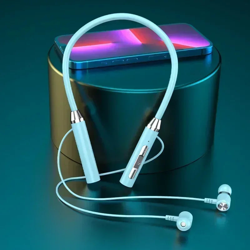 K58 Wireless Headphones Bluetooth Neckband Magnetic Earphones Sport Running Earbuds Waterproof Bluetooth 5.0 Headset With Mic Oasis Select blue