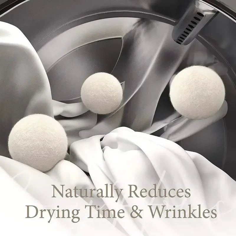Wool Dryer Balls Reusable Natural Fabric Softener Laundry Washing Machine Accessories Home Washing Fleece Dryer Balls Clothes Oasis Select