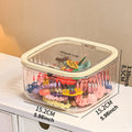 1pc Hair Accessory Storage Box, Desktop Press On Jewelry Box, with Lid, Girls' Rubber Band Headband Hair Clip Organizing Box Oasis Select Transparent-S