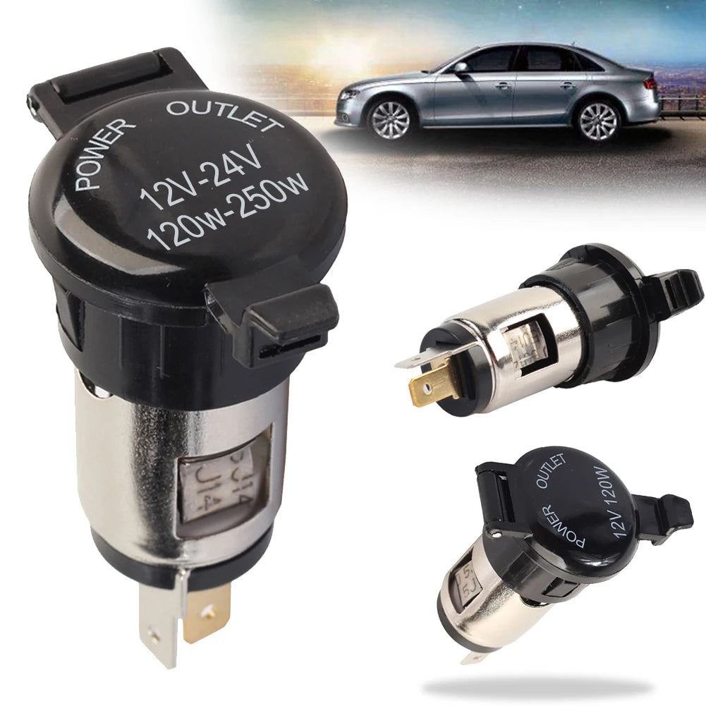 12V-24V Waterproof Cigarette Lighter Female Socket 10A – Car & Moto Car Power Socket Oasis Select