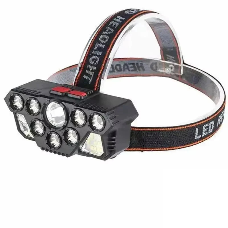 Ultra-bright 5/11 LED Headlight Type-C Rechargeable Headlamp with Battery Waterproof Flashlight Outdoor Camping Fishing Lighting Oasis Select T193
