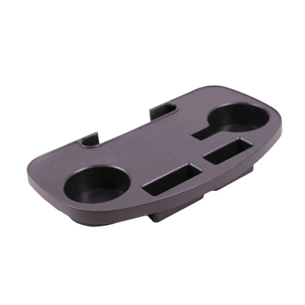 Clip On Cup Holder With Mobile Phone Slot For Camping Chair Armrest Side Table Black Plastic Tray Outdoor Beach Festival Gear Oasis Select Medium