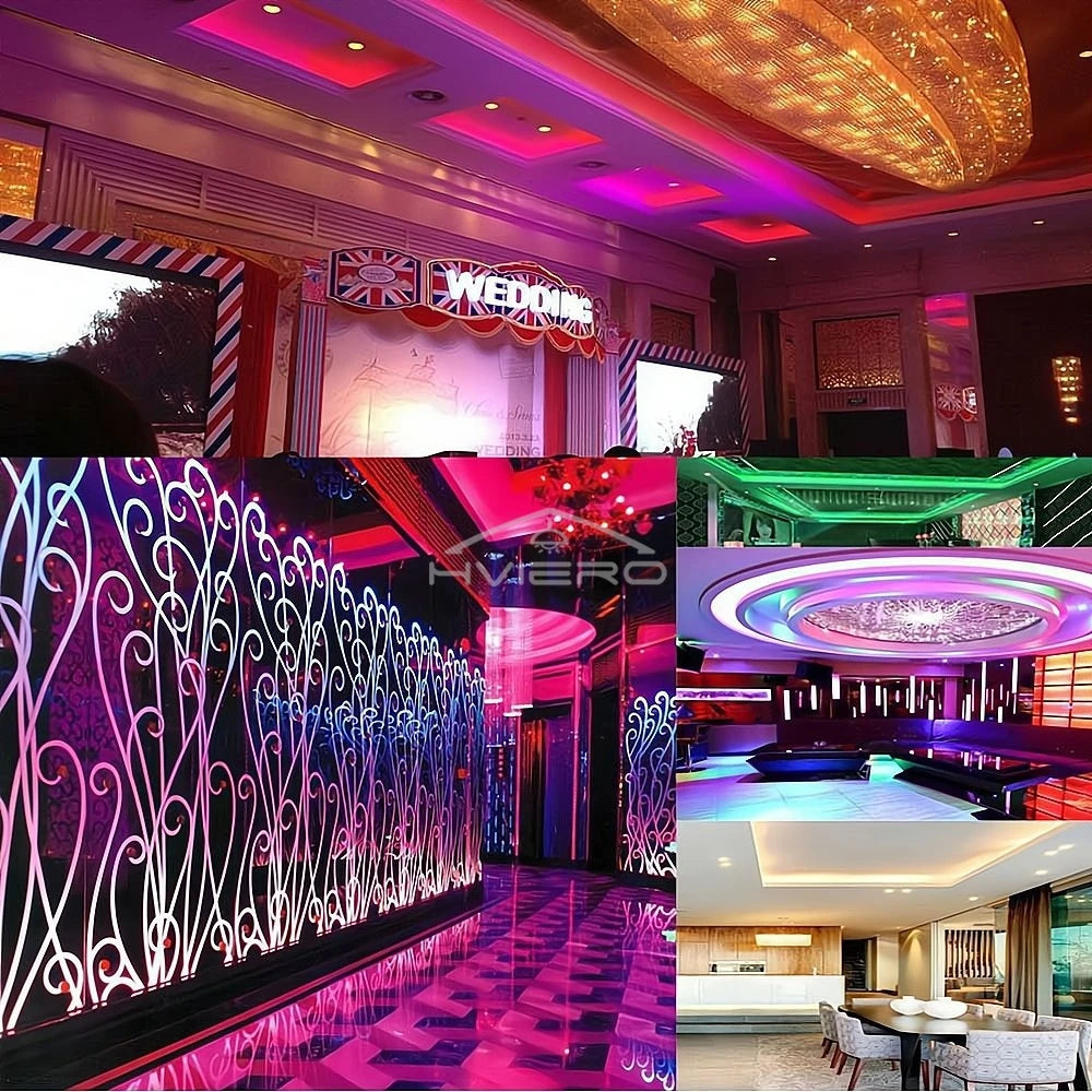 HVIERO 600 LED Strip Lights 5M SMD2835 RGB Multicolor 12V