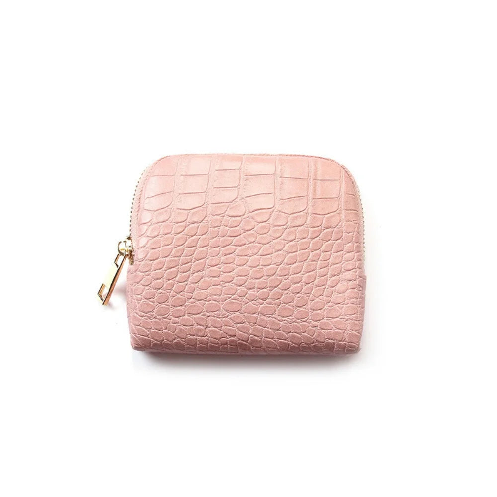 Travel Jewelry Organizer Crocodile-Pattern Jewelry Storage Bag Crocodile Pattern Bag Multi-Compartment Portable Jewelry Case Oasis Select Pink