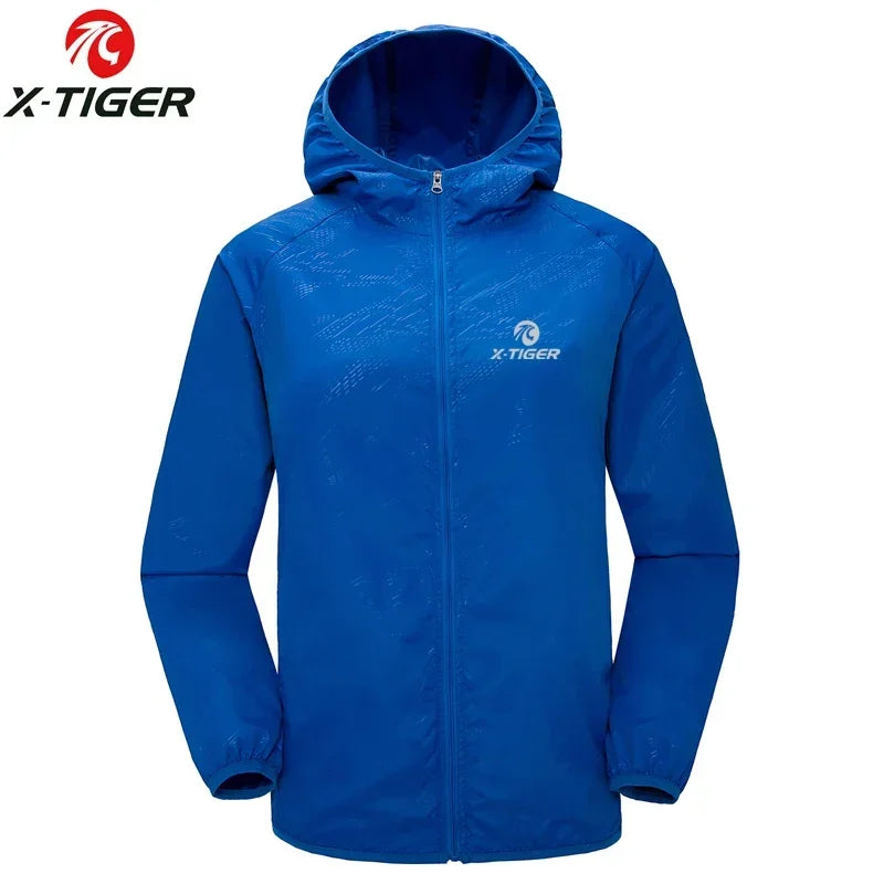 X-TIGER Windproof Reflective Cycling Jersey MTB Bike Bicycle Windcoat Super Light Sunscreen Hiking Jacket Cycling Sports Clothes Oasis Select XM-CGY-16203 L