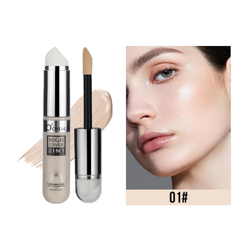 OCHEAL 2-in-1 Liquid Foundation & Concealer – Waterproof