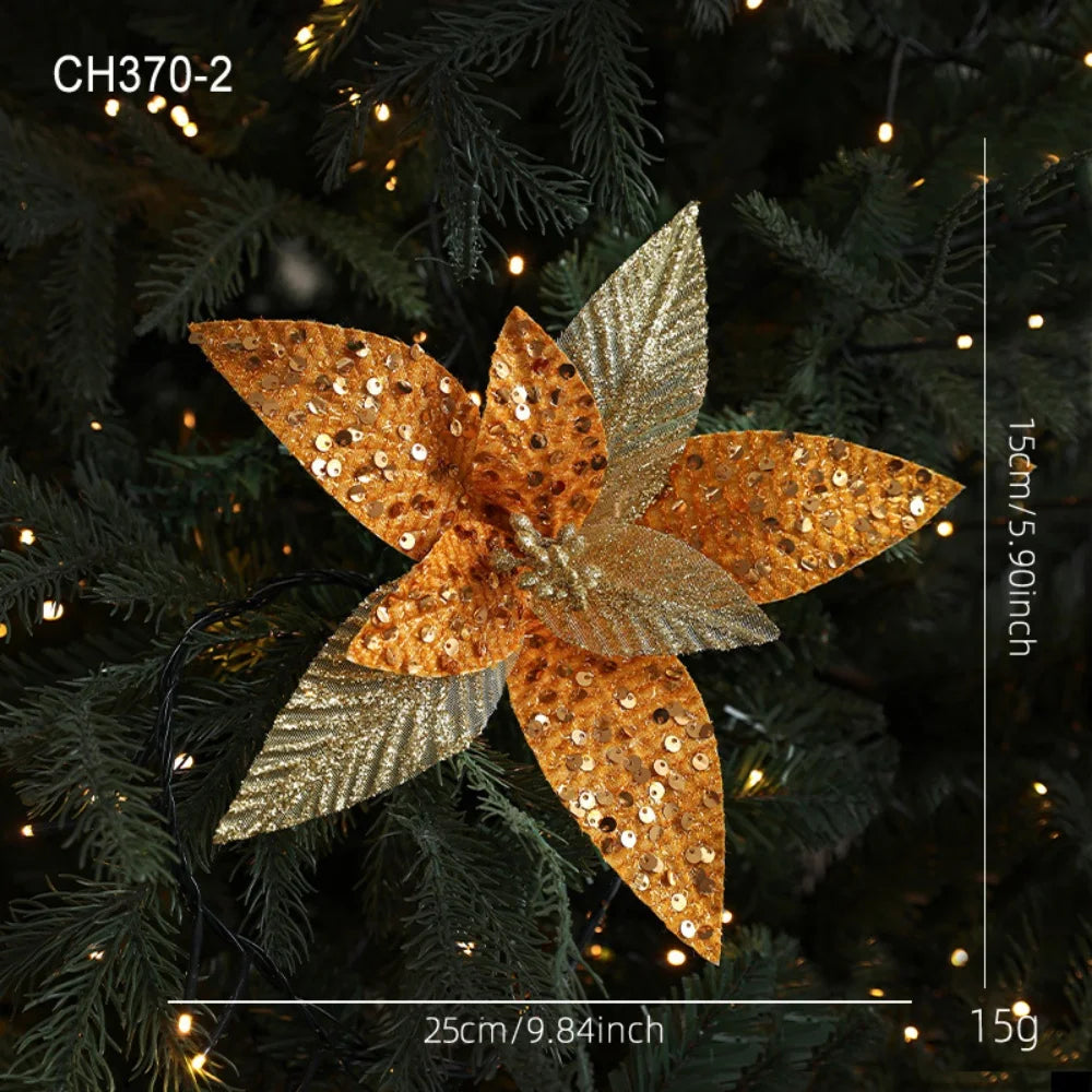 Christmas Flower Decorative Artificial Flowers Berry Bouquet Festive Navidad Accessories For Wreath Festive Events Holiday Oasis Select Gold
