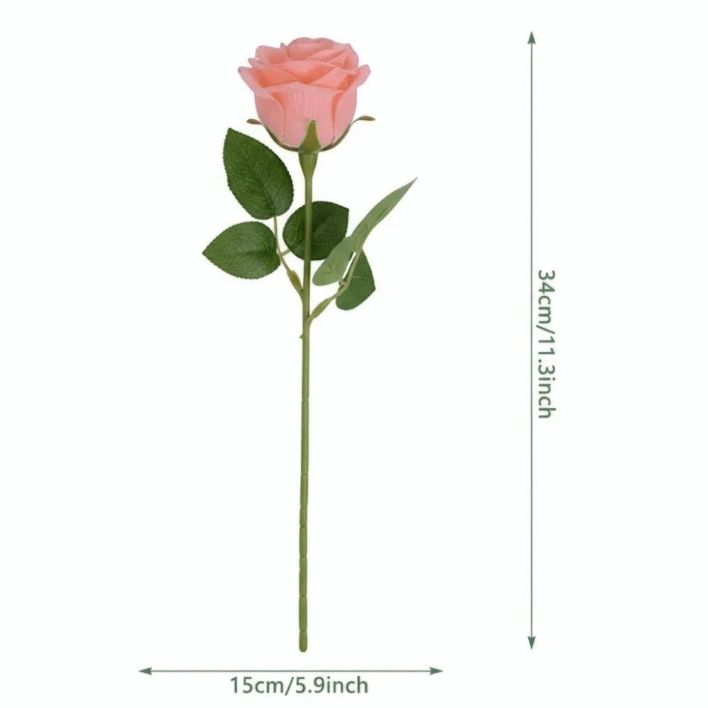 Silk Rose Artificial Bouquet | Realistic Faux Flower Stem Décor