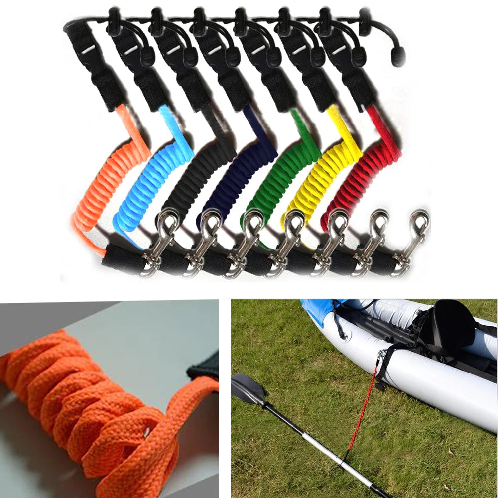 Elastic Coiled Cord Lanyard SUP Paddle Leash for Kayak Canoe Rowing Boat Oasis Select