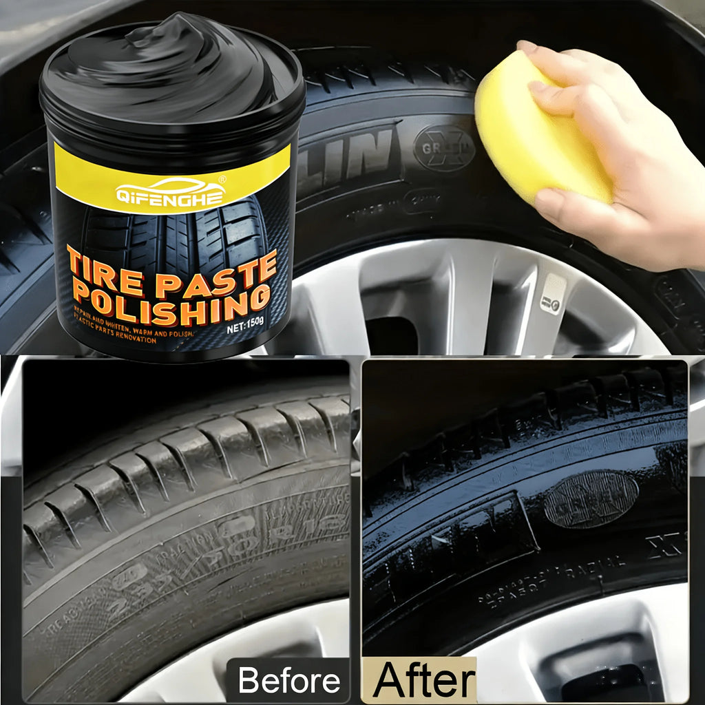 Black Gloss Tire Coating Paste – Tire Shine Wax & Brightener Tire Shine Paste Oasis Select