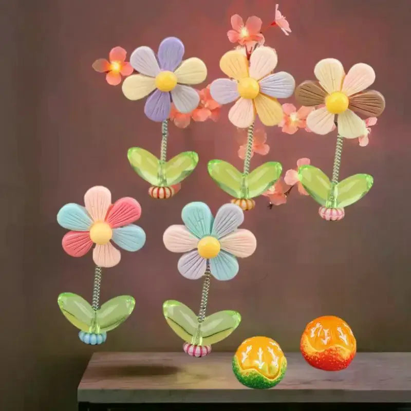 Swing Motion Car Center Console Decor, DIY Cartoon Chrysanthemum Pendant, Floral Dashboard Accessory Oasis Select