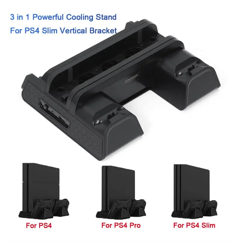 PS4 Pro Slim Cooling Stand Fan & Dual Controller Charging Dock