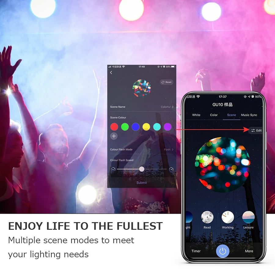 Tuya WiFi Smart GU10 LED Bulb RGBCW – Alexa & Google Home Smart LED Bulb Oasis Select