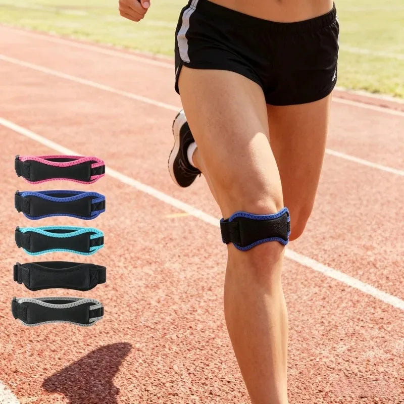 1pcs Sports Knee Patella Strap Adjustable Shock Absorbing Knee Brace Compression Knee Sleeve for Outdoor Athletic Training Oasis Select