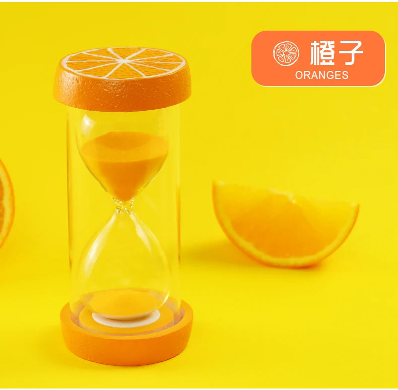 Hourglass Timer Child-resistant and Creative Birthday Gift Time: 30/60 Minutes Sand Flow Bottle Ornament Oasis Select orange 30min