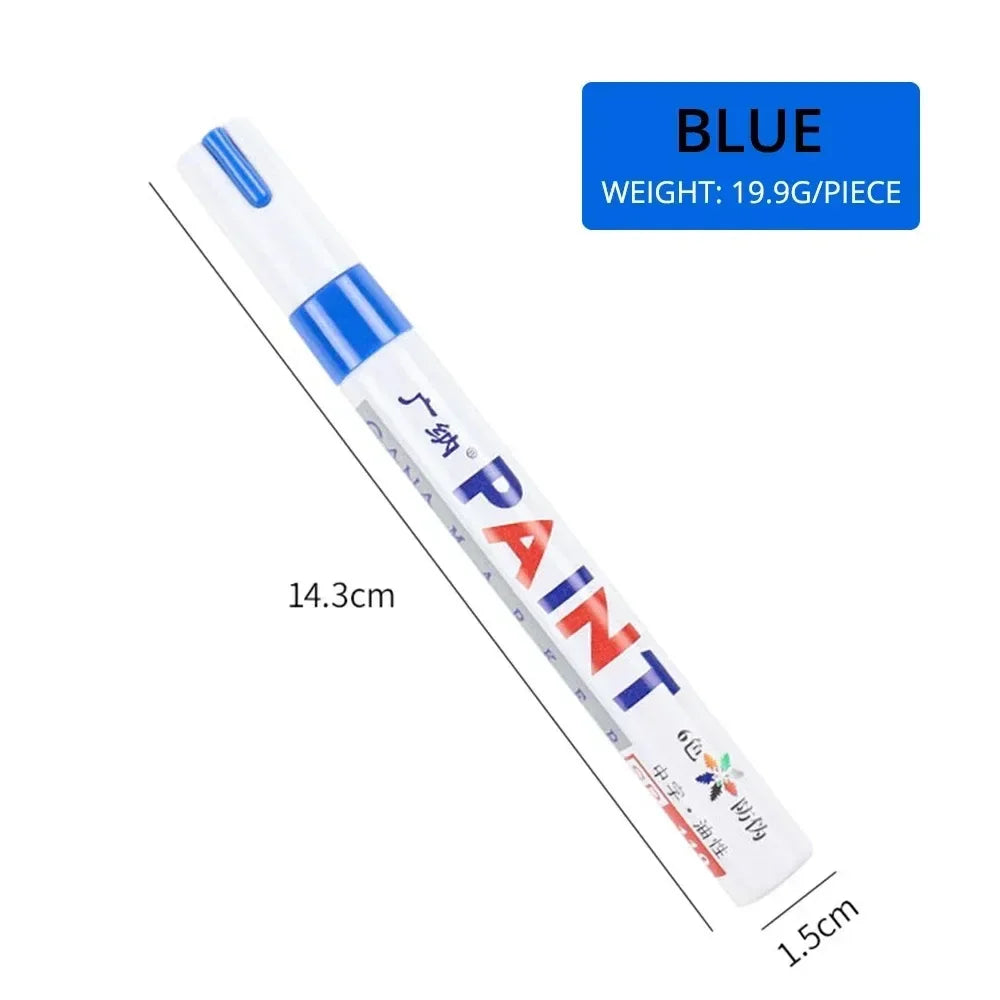 1 Car Paint Pen Waterproof Wheel Tire Oily Painting Mark Auto Rubber