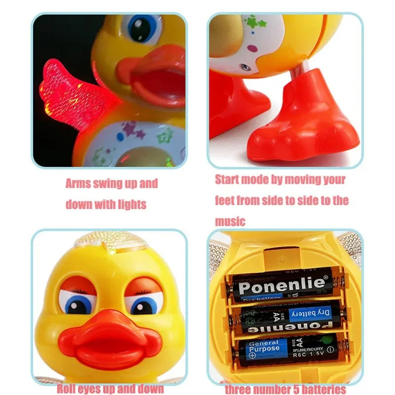 Electric Dancing Duck Toy – Musical, Lights & Interactive Kids Gift