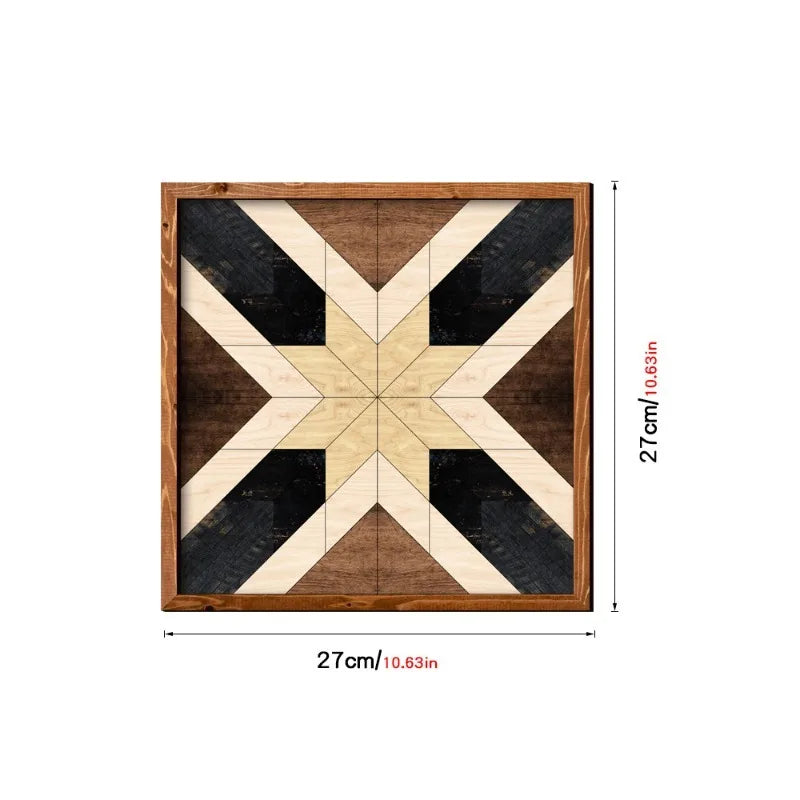 Wall Stickers Wooden Frame Paintings Nordic Style Geometric Patterns Living Room Bedroom Study Decoration Oasis Select MZ450-D model