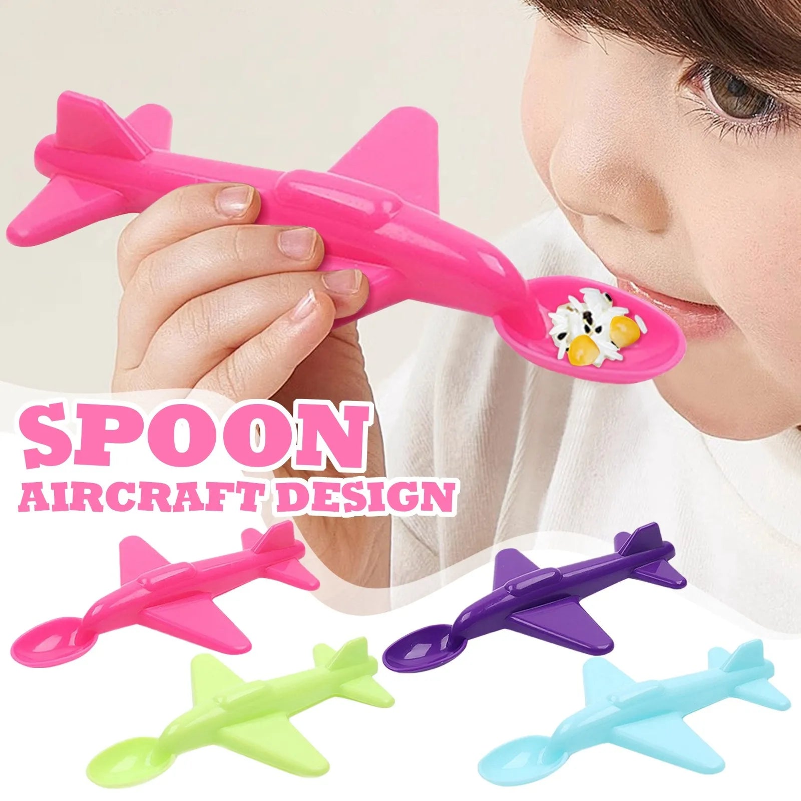 Airplane Shape Feeding Spoon For Baby Feeding Spoon Cute Tableware Safe Utensils Toddler Silicone Cutlery Training Spoon Oasis Select
