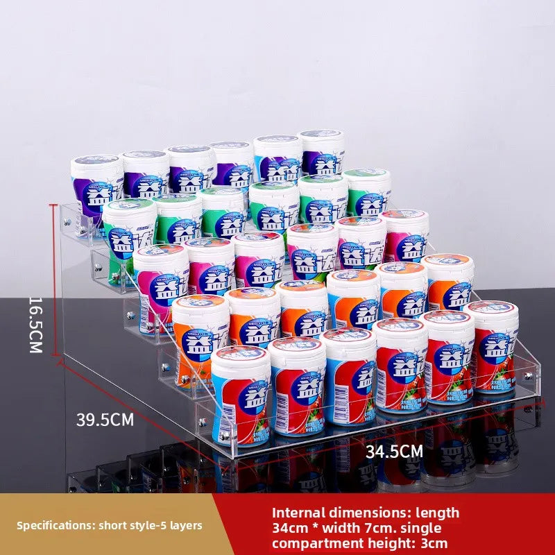 Multi-Layer Acrylic Desktop Display Rack & Organizer Shelf