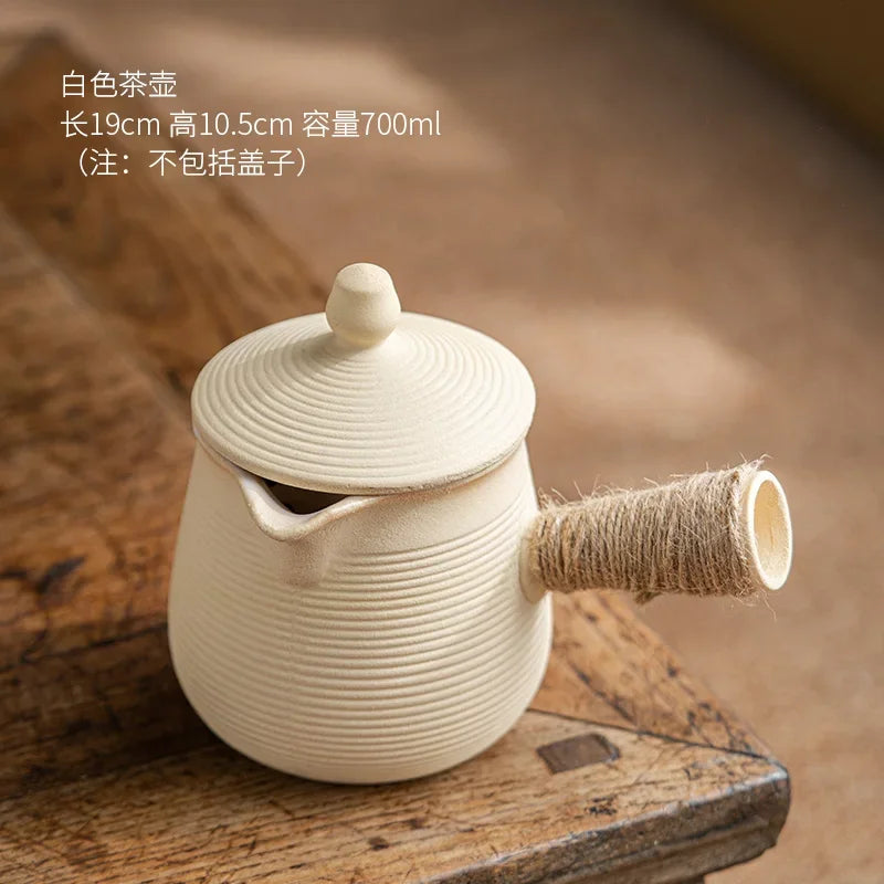 Ceramic Baked Milk Tea Pot Can Be Dry Boiled Boiled Tea Warm Milk Pot Teapot Tea Infuser Oasis Select 700ml