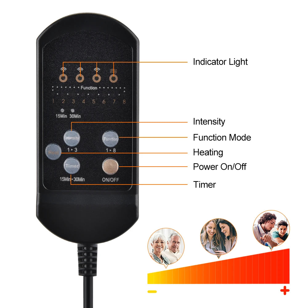 Hailicare Heated Vibration Massage Cushion – Car & Home