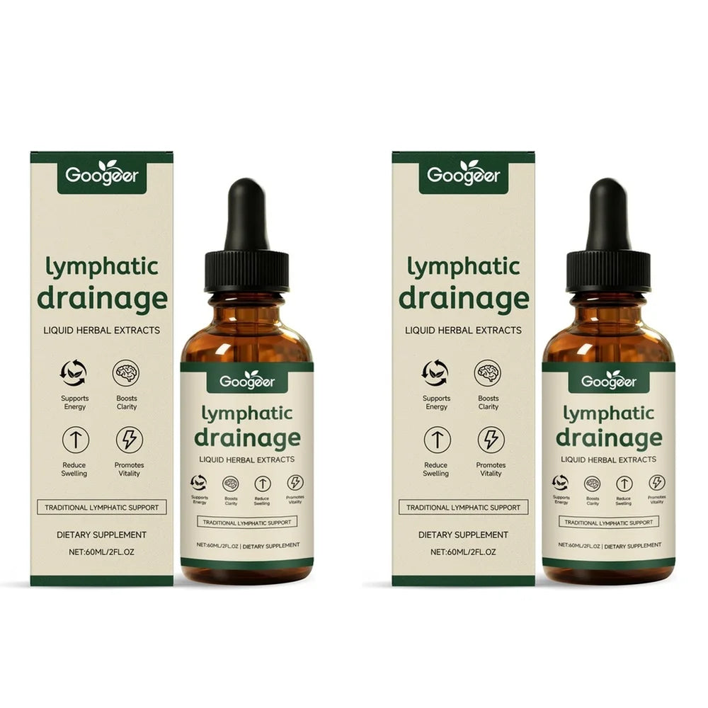Lymphatic Support Herbal Drops – Red Clover & Botanical Blend Herbal Supplement Drops Oasis Select 60 ML 2 Bottles