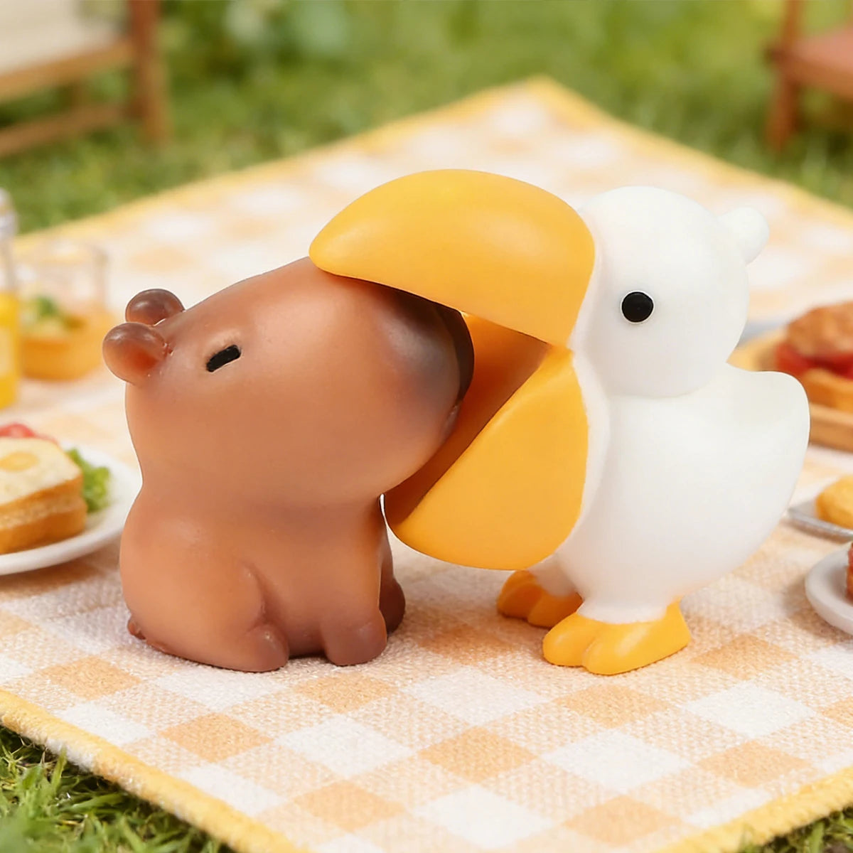 12/18 PCS Capybara Cake Topper Kawaii Car Dashboard Ornament Desk Decor Calming Animal Figurine for Console Shelf Office Oasis Select