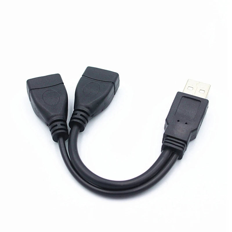 High Quality USB 2.0 Cable Double Splitter Adapter Cable 1 To 2 Female To USB Male Power Extension Cord Oasis Select