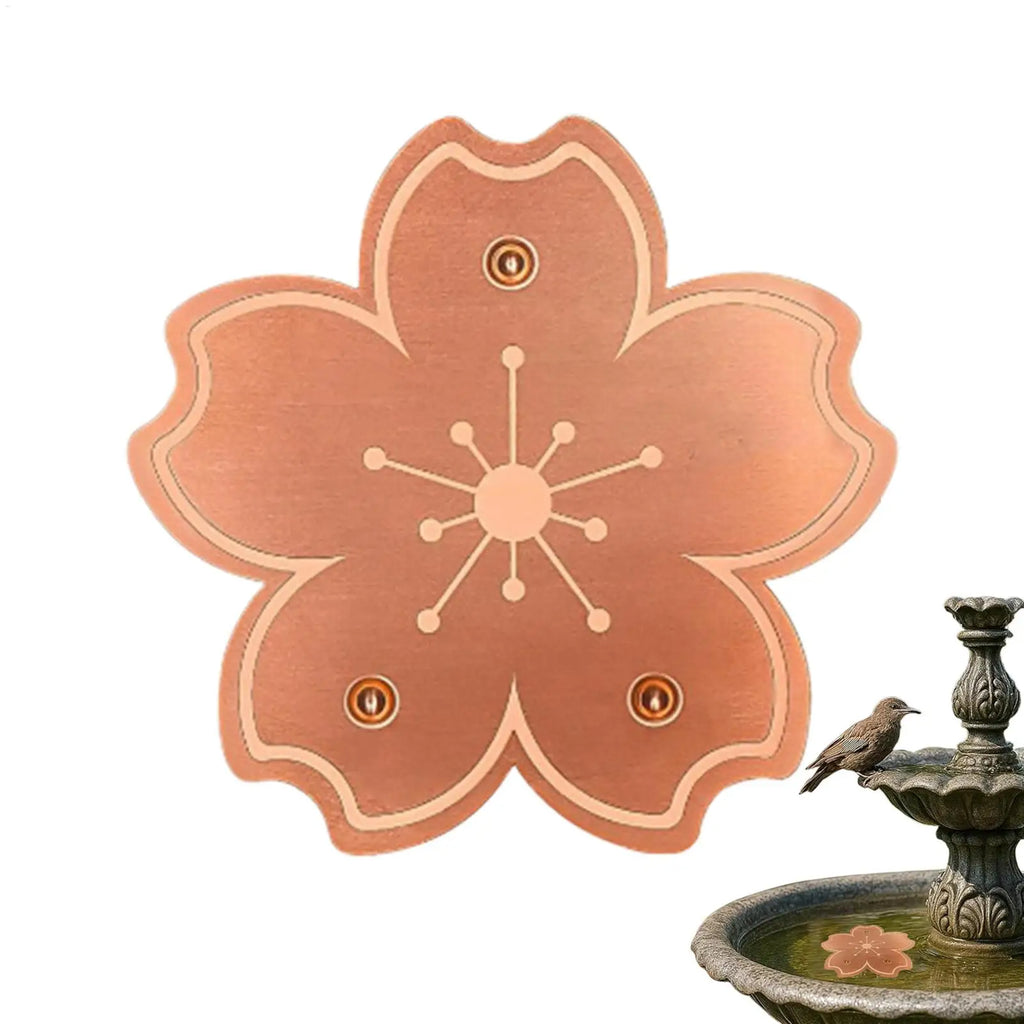 Bird Bath Copper Disk Copper Purification Cleaner with Triple-Point Support All-Season Birdbath Bowl Cleaner Plate for Nature Oasis Select
