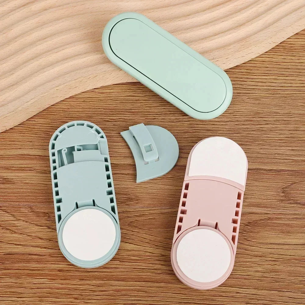 5pcs Children's Drawer Safety Latch Cabinet Door Protection Baby Anti Pinch Hand Invisible Lock Opposite Door Wardrobe Lock Oasis Select