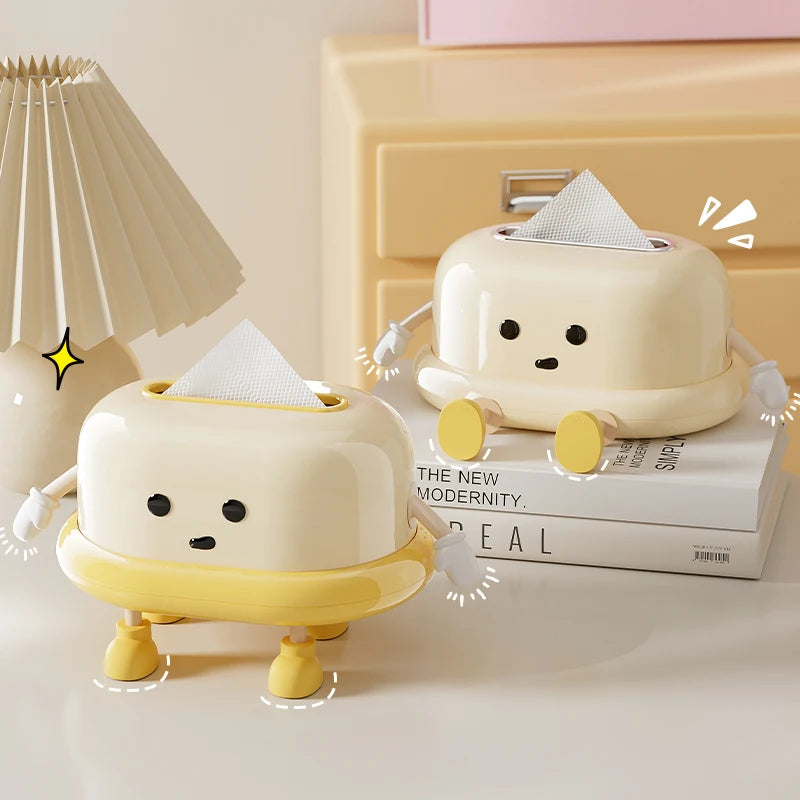 Creative Napkin Dispenser Tissue Case With Spring Structure Fashionable Napkin Dispenser Bathroom Paper Towel Stand Elegant Oasis Select