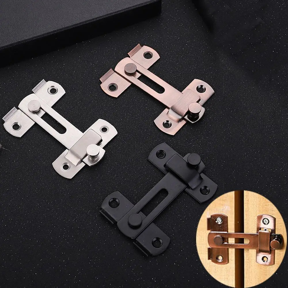 Stainless Steel Straight Lock Buckle Security Hasp Door Bolt Cabinet Catches Window Catch Lock Silent Gate Buckle Padlock Clasp Oasis Select