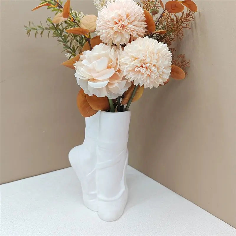 LIKE WISH DIY Dance Cloth Shoes Shaped Vase Epoxy Resin Silicone Mold Ballet Foot Vase Concrete Mold Home Decor Vase Gypsum Mold Oasis Select