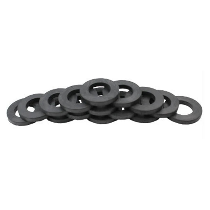 WISH M6 Black Plastic Rubber Flat Washer Plane Spacer Insulation Gasket Ring For Screw Bolt Oasis Select