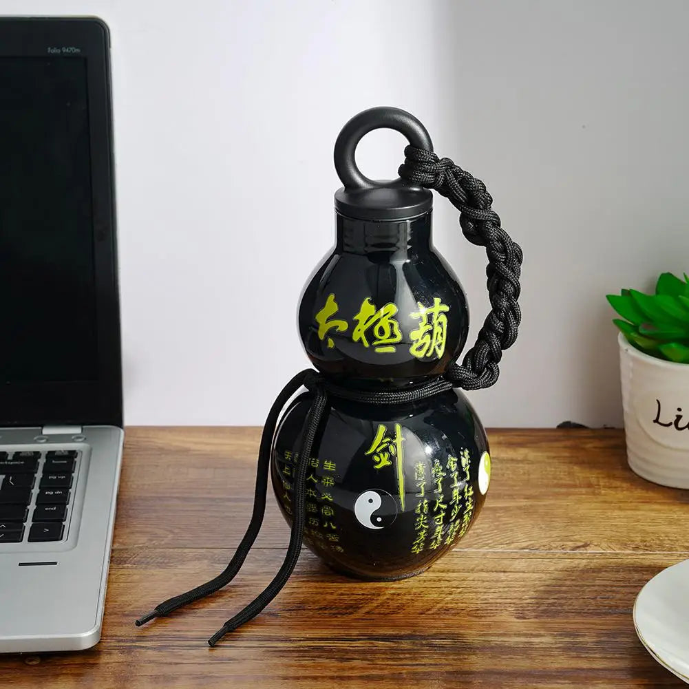 800ml Gourd Water Bottle – Food-Grade Plastic Sports Kettle